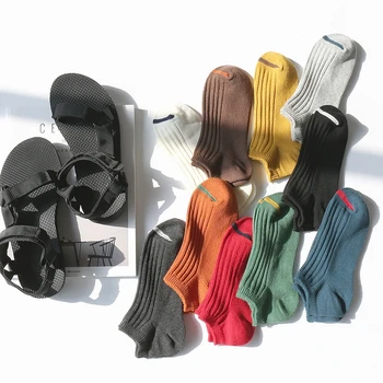 

Summer Pure Color Side Sports Boat Women man Unisex Socks Fashion Candy Invisible Color Woman Socks