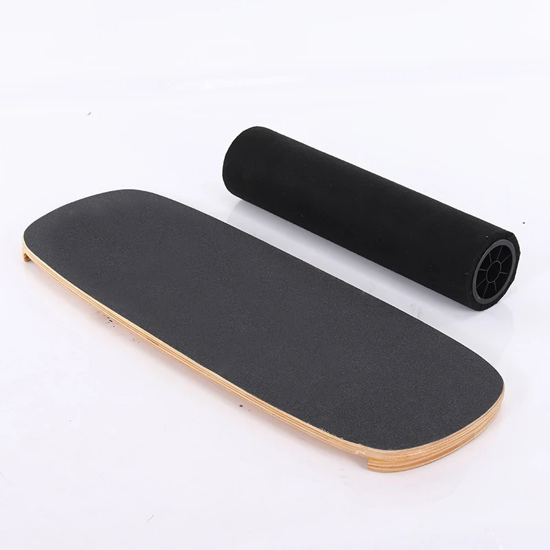 Wooden Balance Board Yoga Twisting Fitness Balance Plate Core Workout For Abdominal Waist Legs Muscles Roller- Board Balancing