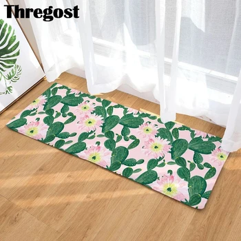 

Long Rug for Stair Steps Microfiber Kitchen Rugs Mat Leaves Printed Indoor Doormat Memory Foam Floor Mats Welcome Carpet Outdoor
