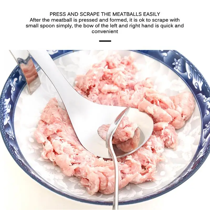 Non-Stick Creative Meatball Maker Spoon Meat Baller With Elliptical Leakage Hole Meat Ball Mold Kitchen Utensil Gadget Meat Tool