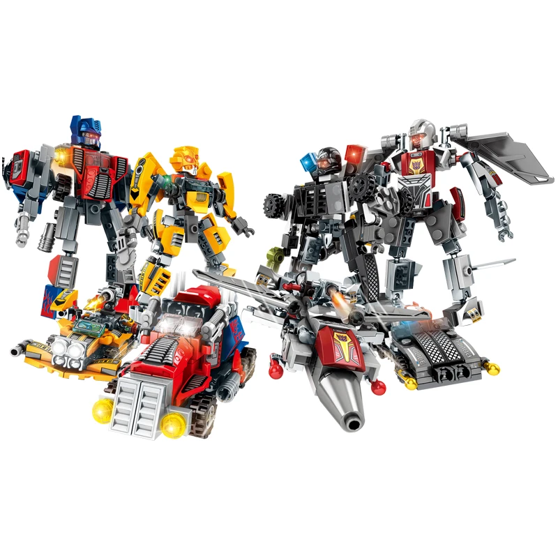 Transformatio Legoing Movie Serie 2iN1 Autobots Deformation Optimus Prime Building Blocks Toys For Children Compatible Two Style