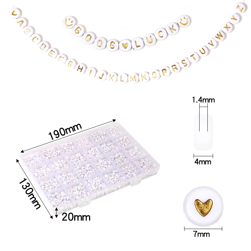 Bracelet Perles Lettres Personnalisé - Perles Lettres Roses Et Dorées | Les Petites Perdrix