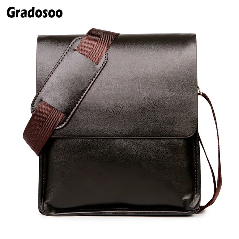 

Gradosoo Oil Wax Leather Messenger Bag Shoulder Crossbody Bag For Men Business Bag Brand Design Male Briefcase For Laptop LBF664