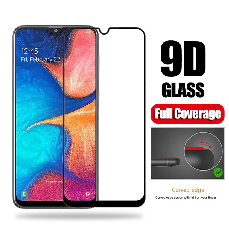 

9D Full Cover Tempered Glass For Samsung Galaxy A20E A50 A30 Protective Glass On The SAM Galax A 20e 50 30 Screen Protector Film