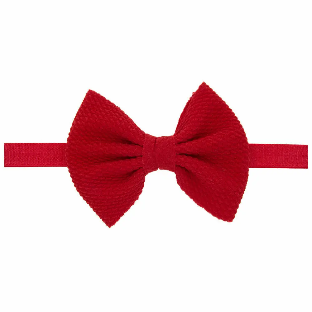 Red Новинка года; детский однотонный бант; Шнур для поводка для волос; Милая Детская повязка на голову с цветком для девочек; Тиара для волос; Великолепная - Цвет: Red