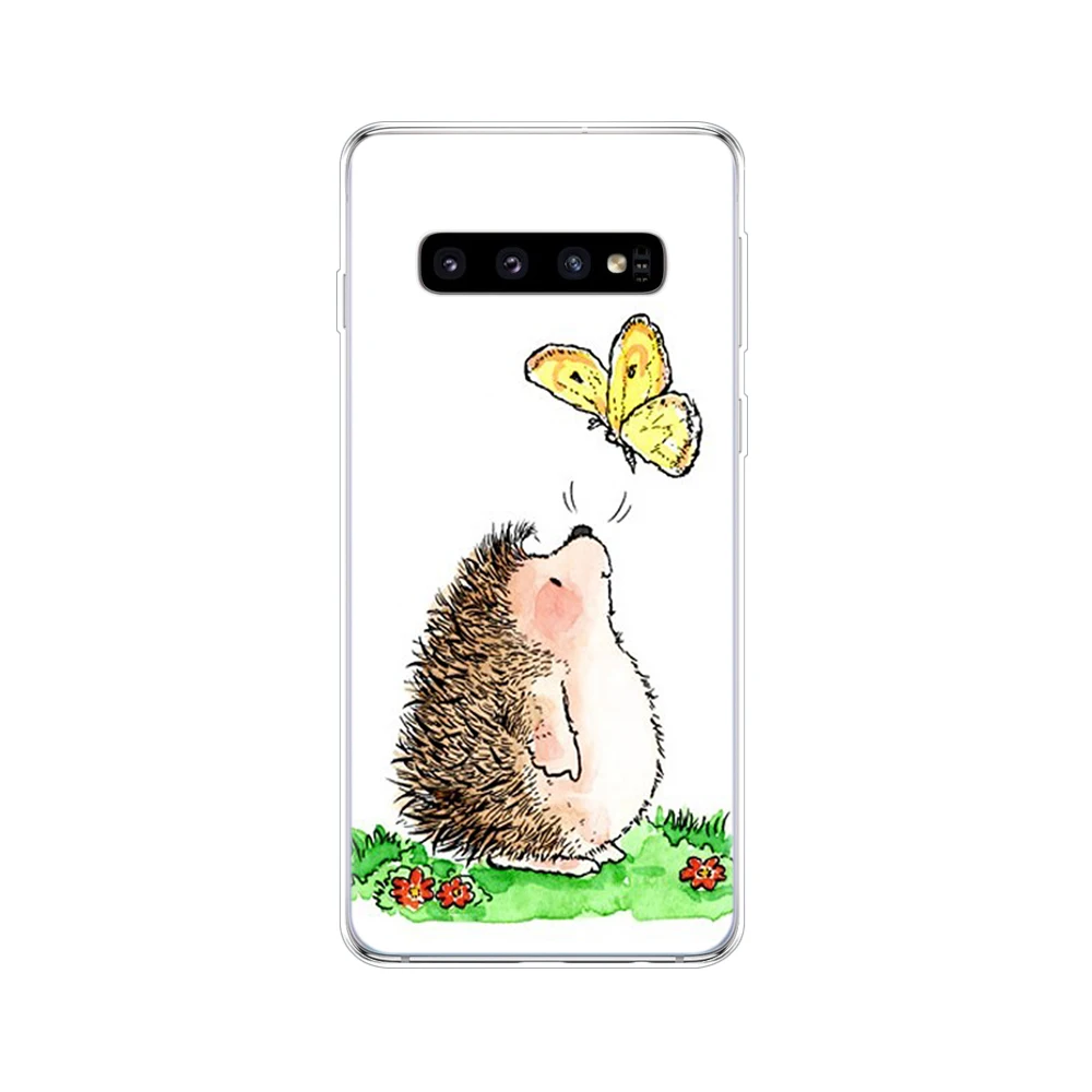 Чехол для samsung Galaxy S10 S10+ бампер силиконовый чехол из ТПУ для samsung S10 Plus copas G975F S 10 SM-G973F s10 e fundas cute - Цвет: 34524