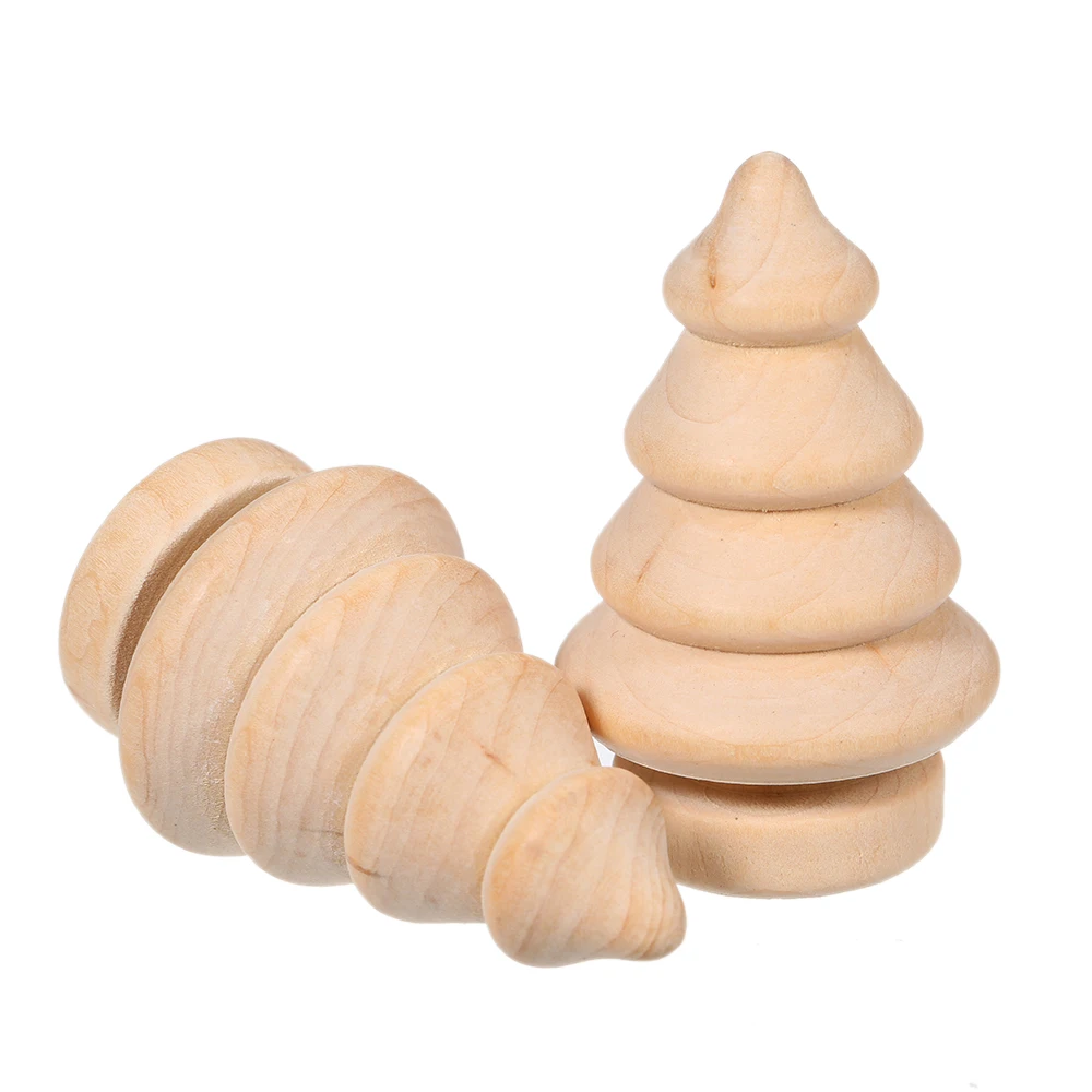 

10Pcs Peg Dolls Cake Toppers Unfinished Wood DIY Craft Tree Snowman Christmas Wedding Party Home Ornament Decoration Crafts