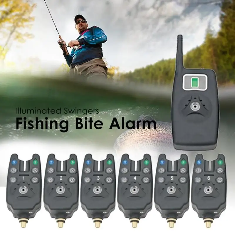 

Durable Fishing Bite Alarms Multi-function Wireless Fishing Bite Alarms+Receiver+Case without Battery Fishing Accessories
