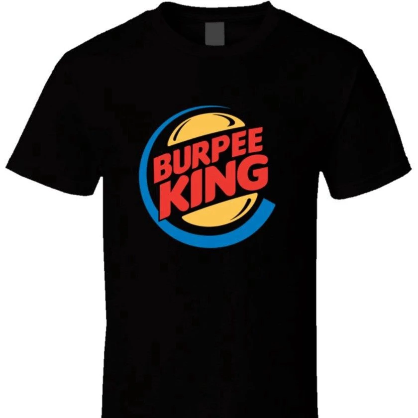 Burpee King T Shirt Crossfit Funny Tee Workout Gymnasium Men Great Quality Man Cotton 035145 | Мужская одежда