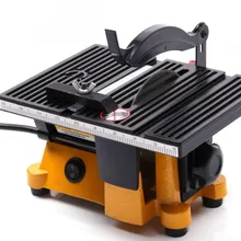 Мини-Настольная пила, ручная Деревообработка, DIY Модель, электрический инструмент для полировки и резки, алюминиевый Циркулярный пильный диск 220