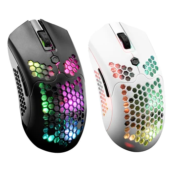 

X2 Wireless Gaming Mouse 7 Buttons 12000 DPI Adjustable RGB Backlit Ergonomic Mouse Lightweight Honeycomb Shell Gamer Mice