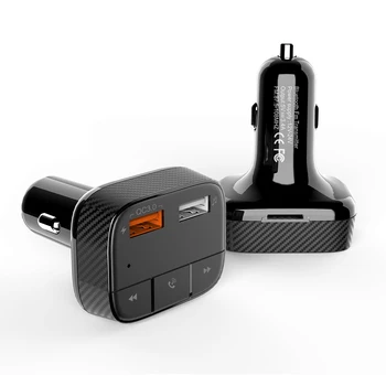 

AD-916 Bluetooth 5.0 FM Transmitter Hands Free Car Kit TF Card U Disk MP3 Music Player USB Charger