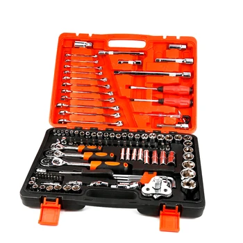 

121Pcs Car Repair ToolBox Vehicle Repair Kit Universal Motorbike Mountain Bike Multi-functional Combination