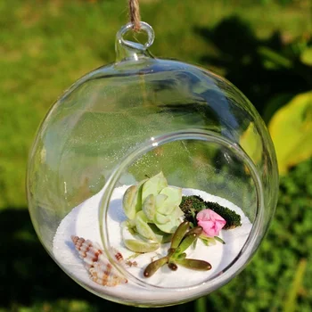 

Transparent Glass Vase Hydroponic Flower Vase Hanging Round Glass Vases Fish Tank Fishbowl Home Decorative Accessories