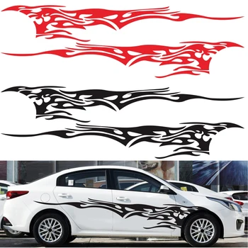 

Stickers Car body vehicle sticker 1 Pair Graphics Decals Flame Fire Totem Car Auto Side Body Accessories