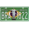Vintage Brazil Car Number Poster License Plate Popular City Brazil National Flag Retro Tin Signs Home Decor Stickers 15x30cm ► Photo 3/6