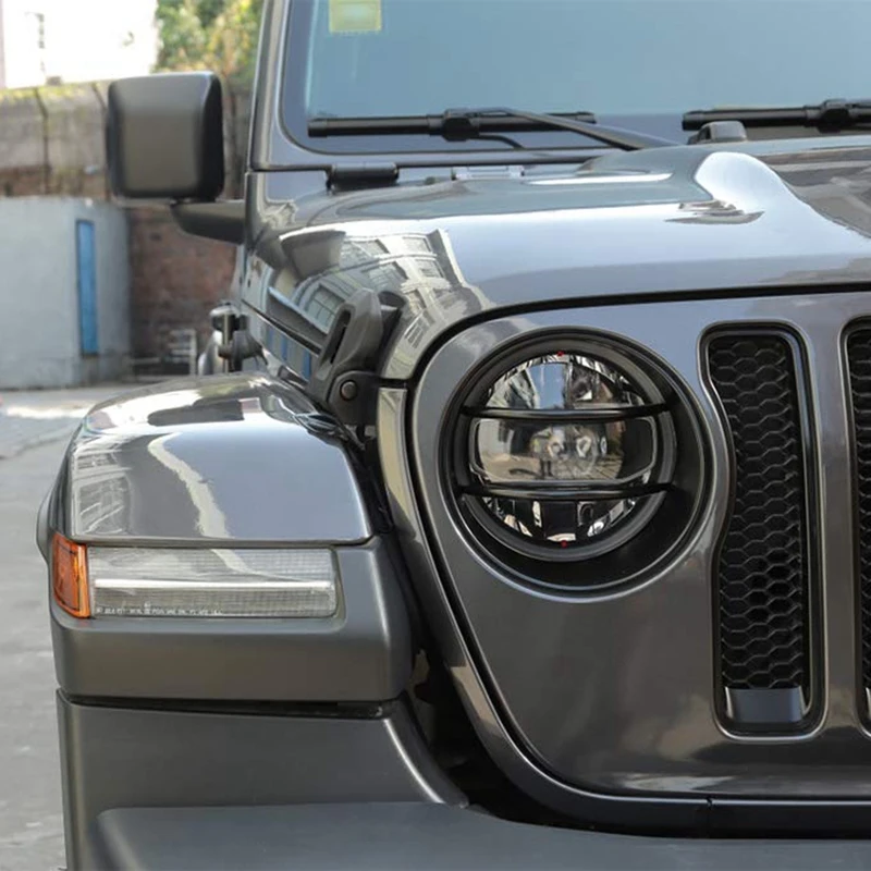 Декоративная защитная рамка для передней фары автомобиля для Jeep Wrangler JL автомобильные аксессуары