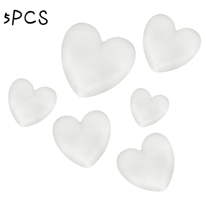 

1pcs 60/85/100mm Heart Ball Ornaments Crafts Flower Easter PartyModeling Bear Foam Polystyrene Styrofoam White Bear Foam Gifts