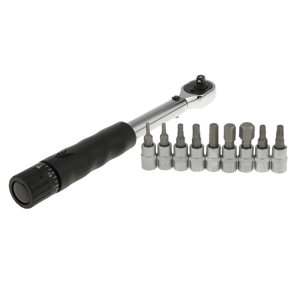 Adjustable Torque Wrench Set ? 2 to 14 Nm ? Bicycle Maintenance Kit for Road & Mountain Bikes Cycling Multitool