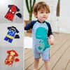 Summer Baby Boys SwimSuit One Piece Cap Infant Toddler Child Swimwear Cartoon Bathing Suit Swimming CLothes Sport Baby Beachwear ► Photo 1/6