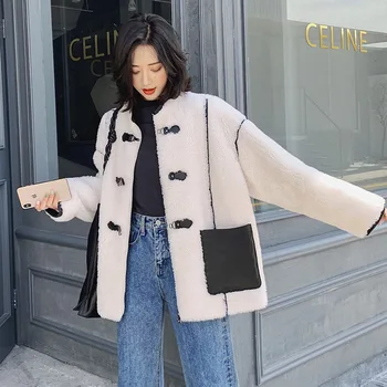 

Sheep Shearing Winter Coat Women Real Fur Coat Women Korean Wool Jacket Women Clothes 2020 Manteau Femme B19F34067 YY1170