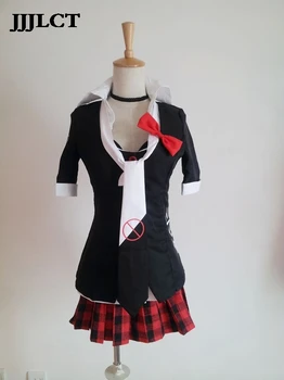 

Danganronpa Cosplay Anime Dangan Ronpa Junko Enoshima Cosplay Costume School Uniforms Game Outfits Suits Prop Monokuma Hairpins