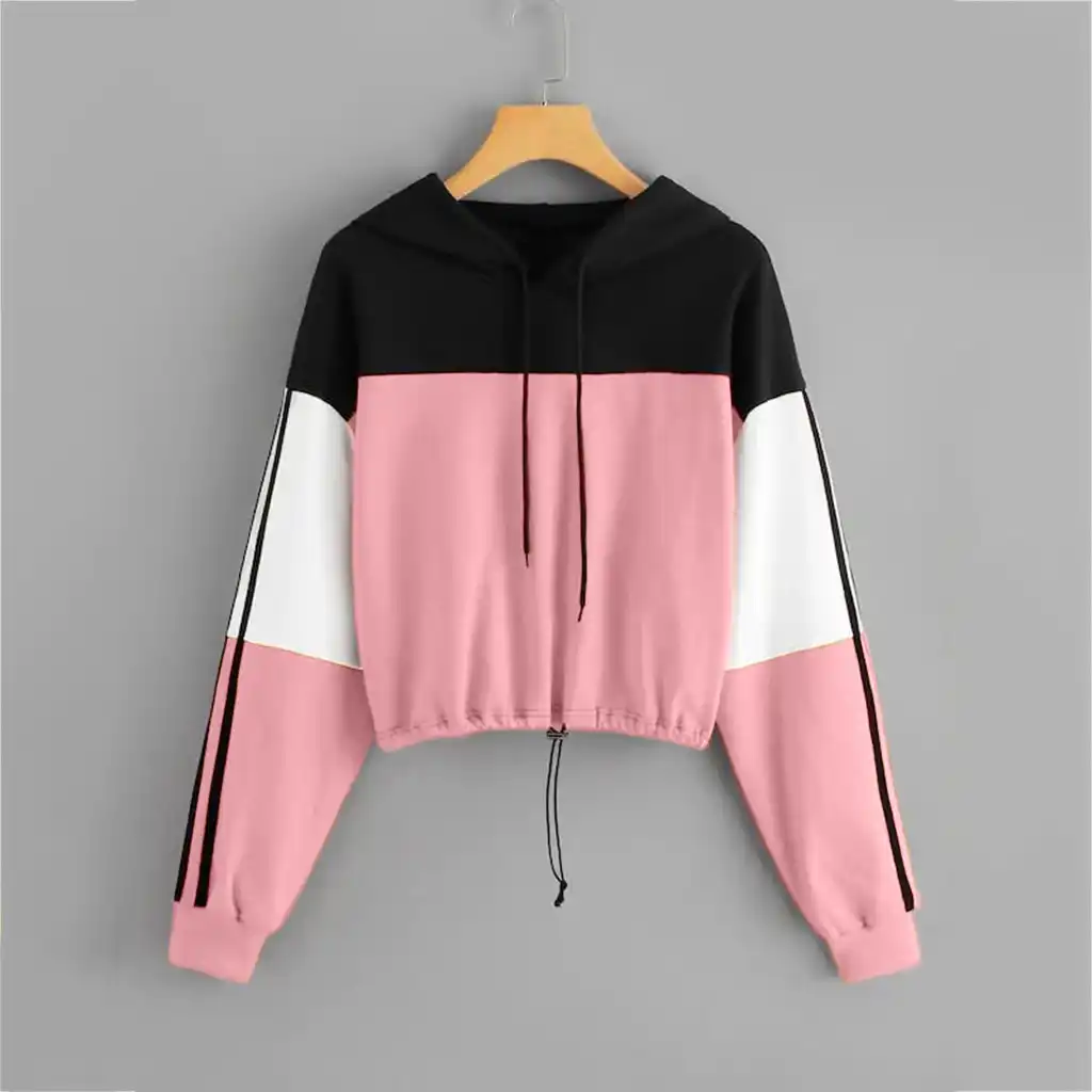 Polerones Mujer 2019 Harajuku Hoodie Women Long Sleeve Splcing