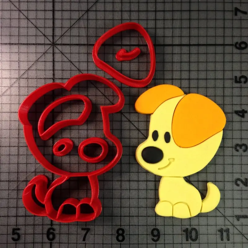 3D печатных пластик Clifford красная собака резка для печенья и помадки набор кекс Топ украшения