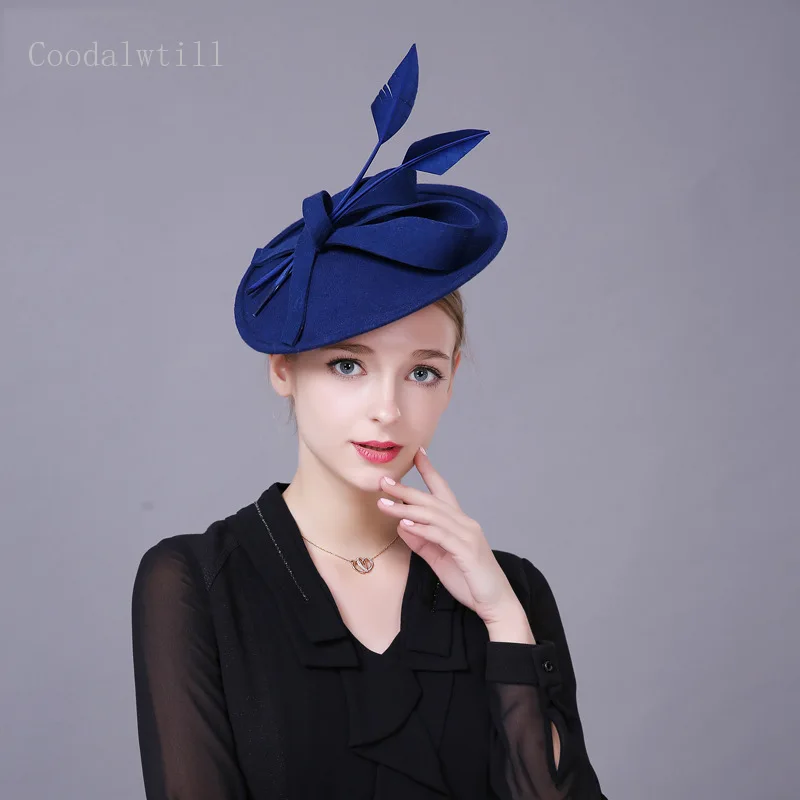 Vintage Formal Dress Women Fedora Cap 