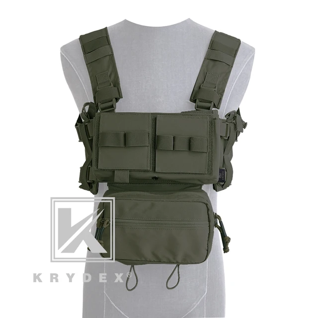 KRYDEX MK3 Tactical Classis Chest Rig For Spiritus Airsoft Hunting Mini Ranger Military Carrier Vest w/ Magazine Pouch RG Color RG