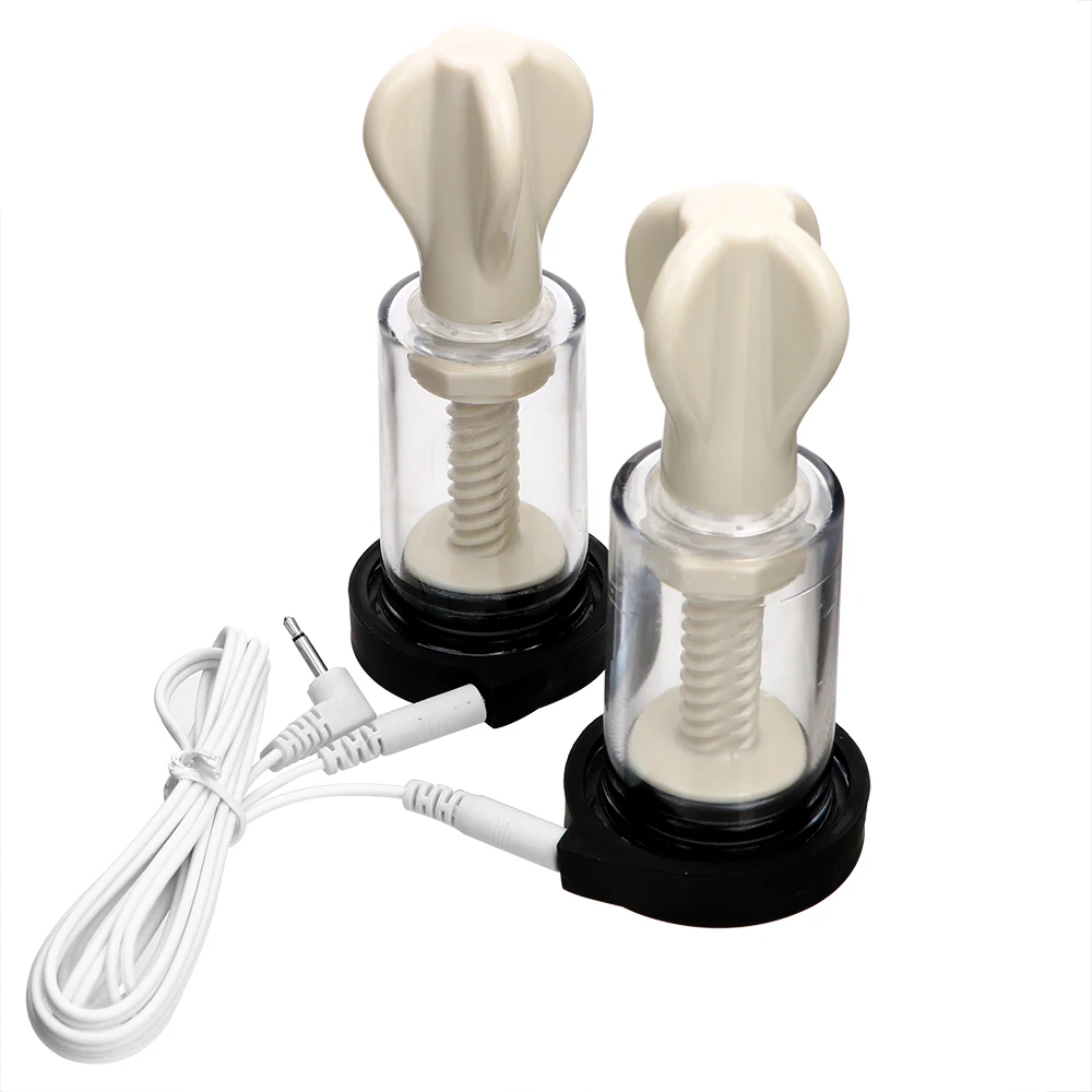 IKOKY Full Body Massager 1 Pair Clitoris Massager Electric Shock Nipple Sucker Breast Enlarger Nipple Clamps Pump