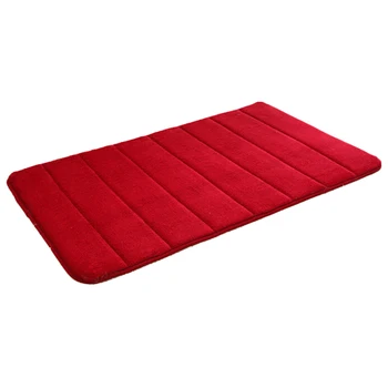 

40*60 cm Bathroom Bath Mats (Dark red)