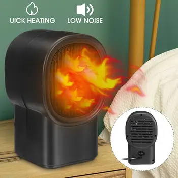 

500W Electric Heater Fan Mini Thermostatic Winter Warmer Automatic Overheat Protection Portable Handfree Air Warm Heating Fan