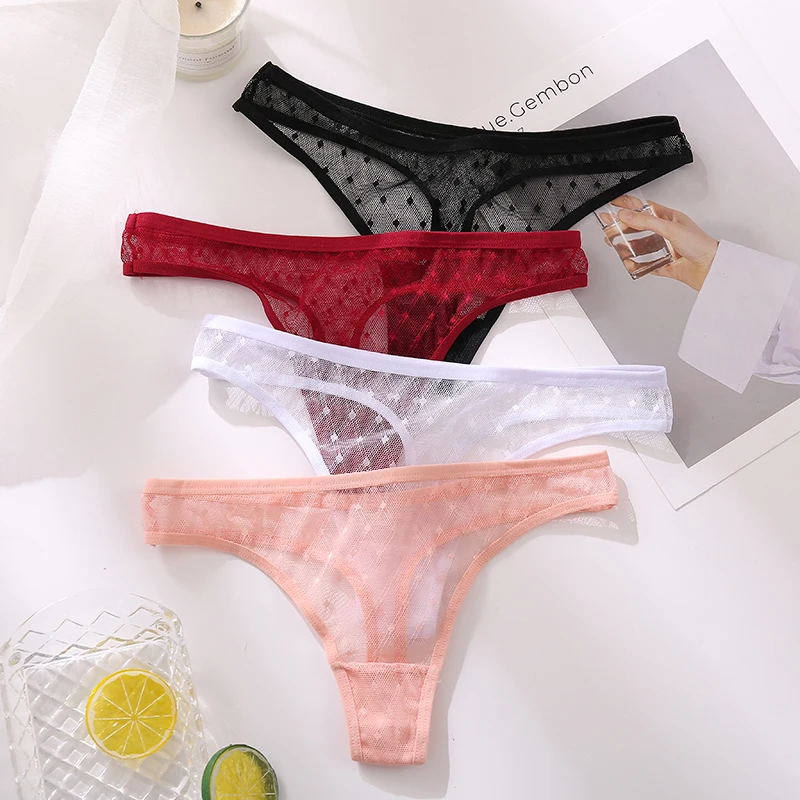 

M-XL Sexy Mesh Transparent Panties Women G-String Low-Waist Comfortable Underwear Female Lingerie Ladies G-String Girls Panty