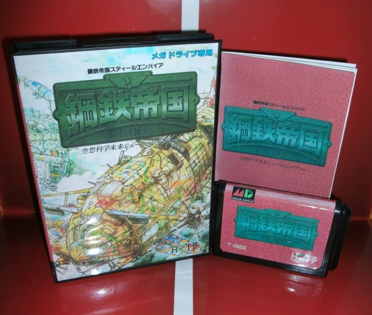 

MD games card - Empires of Steel Japan Cover with Box and Manual for MD MegaDrive Genesis Video Game Console 16 bit MD card