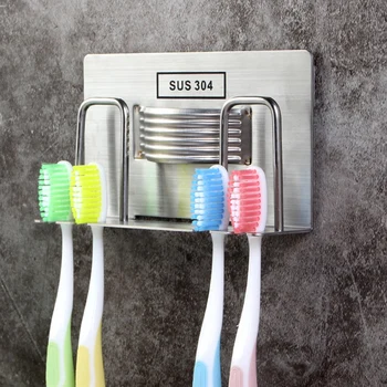 

Stainless Steel Toothbrush Holder Toothpaste Storage Rack Shaver Tooth Brush Dispenser Bathroom Organizer Accessories Tools