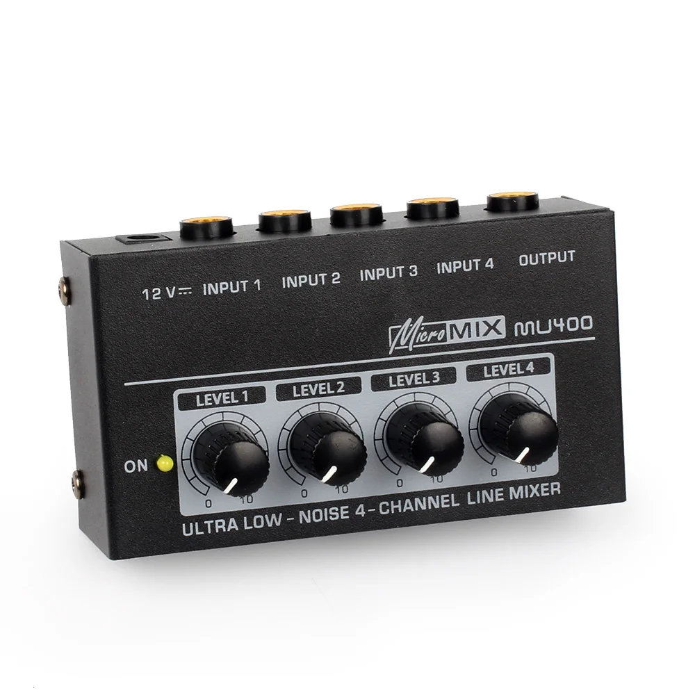Портативный 4 канальный миксер мини микро низкий уровень шума караоке стерео