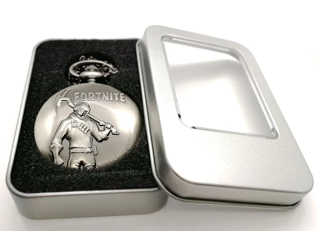 Ретро мода игра кварцевые карманные часы аналоговый кулон ожерелье цепь Мужские Женские бронзовые серые часы relogio дропшиппинг коробка