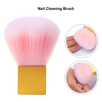 

Nail Cleaning Brush Gold Plastic Handle Soft Hair Dust Cleaner Cleaning Brush Acrylic UV Gel Powder Remove Brushes Makeup Tools