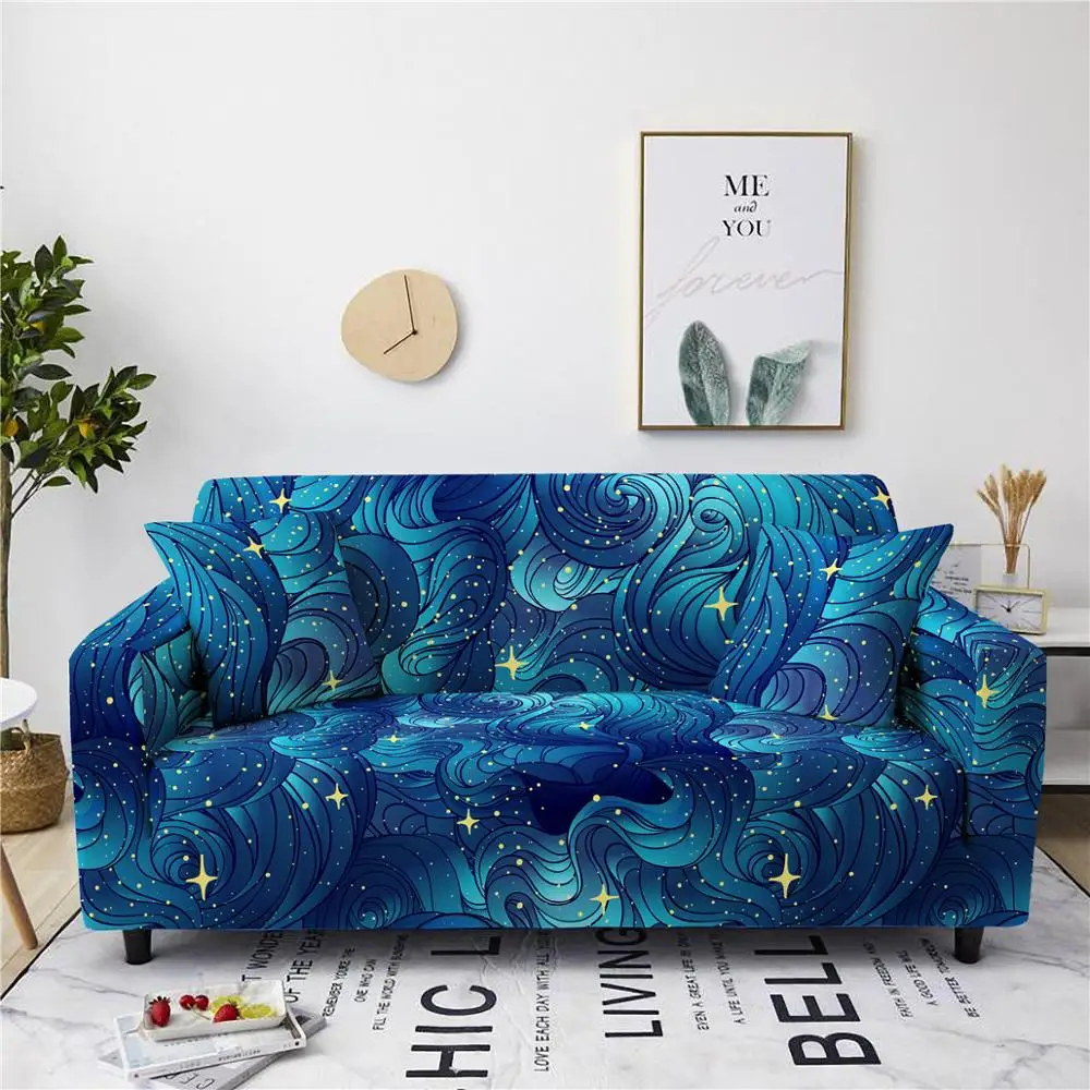 

Boniu Abstract Print Sofa Cover Elastic Sofa Slipcovers For Living Room Corner Sofa Towel Couch Cover Furniture Protector