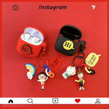 

Japanese Cartoon Silicone Cover for JBL TUNE 220 TWS Case Bluetooth Earphone Case for JBL T220 TWS Protect Sleeve Decor Keyring