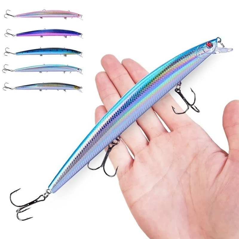 16 Colors 18cm 24g Minnow Fishing Lure Laser Crankbait Hard Artificial Bait Plastic Big Fake Fish Lures Sea Fishing Bait 2