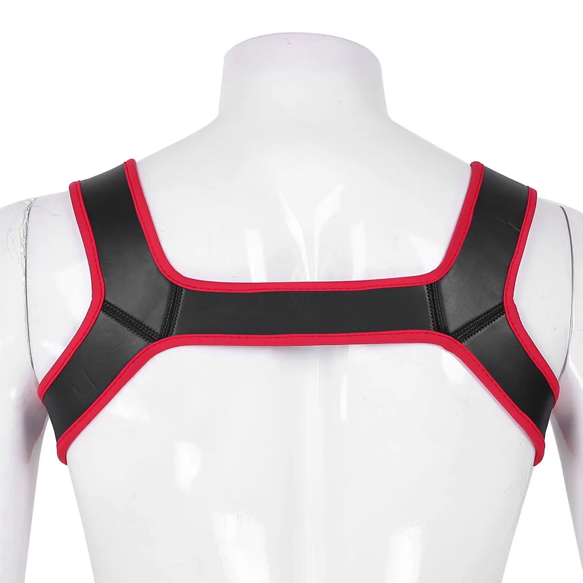 Men Chest Harness Belt Sexy Chest Neoprene Double Shoulder Wide Straps Muscles Harness Club Party Costume Accessories Strap