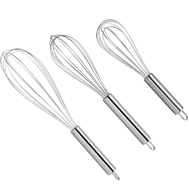 Dream Lifestyle Stainless Steel Balloon Wire Whisk, Heavy Duty Metal Whisks  for Cooking, Hand Mixing Kitchen Tool, Egg Beater, For Stirring, Blending,  Baking, Comfortable Long Handle 