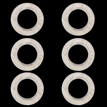 

6pcs Plastic Ring Round-shaped eyelet curtain Beige / marbling Pattern