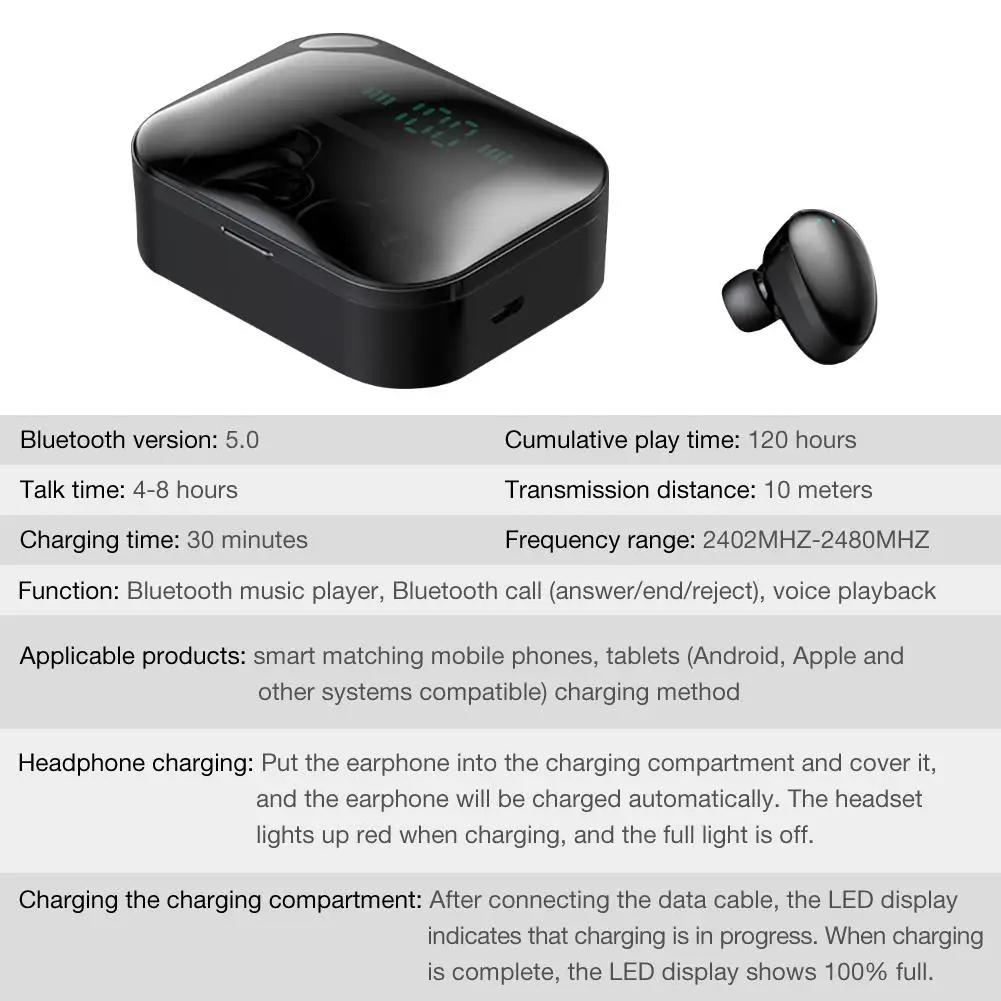 Touch TWS True беспроводные наушники Bluetooth наушники мини TWS водонепроницаемые головные уборы с 3600 мАч power Bank для всех телефонов