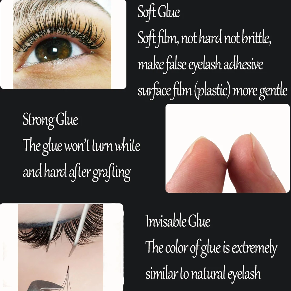 Glesum Gold Bottle Very Soft Flower Cap Eyelash Extension Make Up King Glue High Quality Adhesive 3