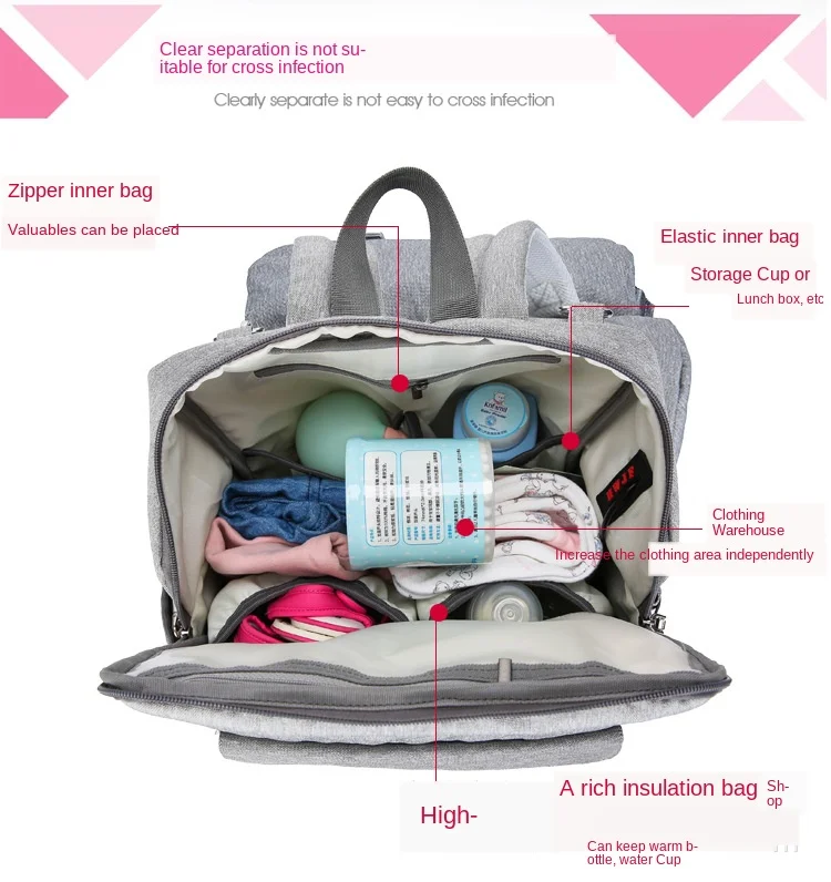 USB мода мама Многофункциональный путешествия рюкзак большой емкости портативный Детские Пеленки сумки