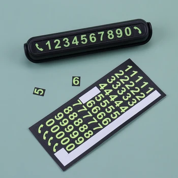 

1PC New Luminous Car Temporary Parking Card Sticker Car Aromatherapy Accessories Auto Phone Number Card Plate