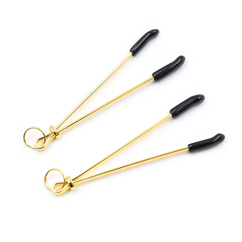 Metal Nipple Clamps Adult Flirting Game Breast Bondage Restraints Massager Nipples Clips Erotic Sex Toys For Women Men 1 Pair
